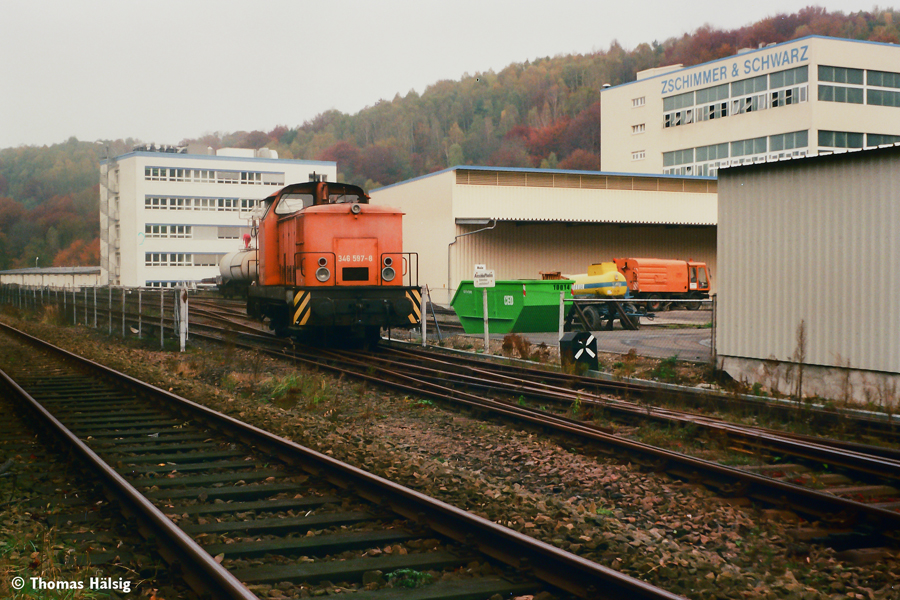 Danach gehts zurück aufs Streckengleis der Chemnitztalbahn. 